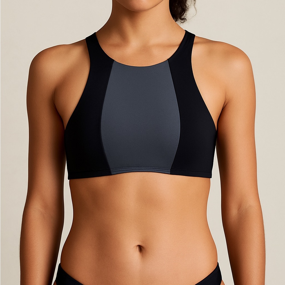 Flagpole NYC Swim Women Celine Top Black Steel Bikini Top Sz M